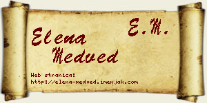 Elena Medved vizit kartica